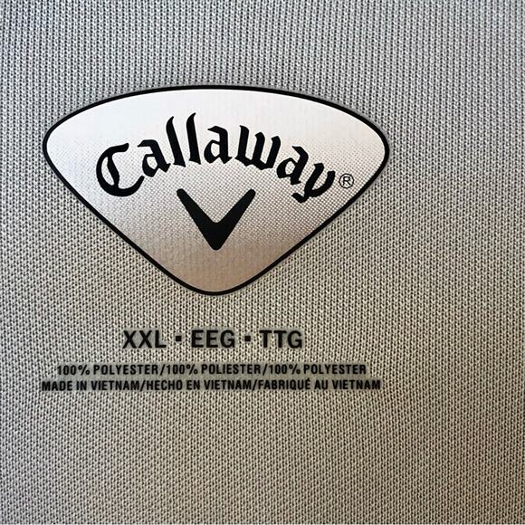 Men’s Callaway Golf Comfort Performance Moisture Wicking Grey Golf Polo sz XXL - Picture 3 of 4